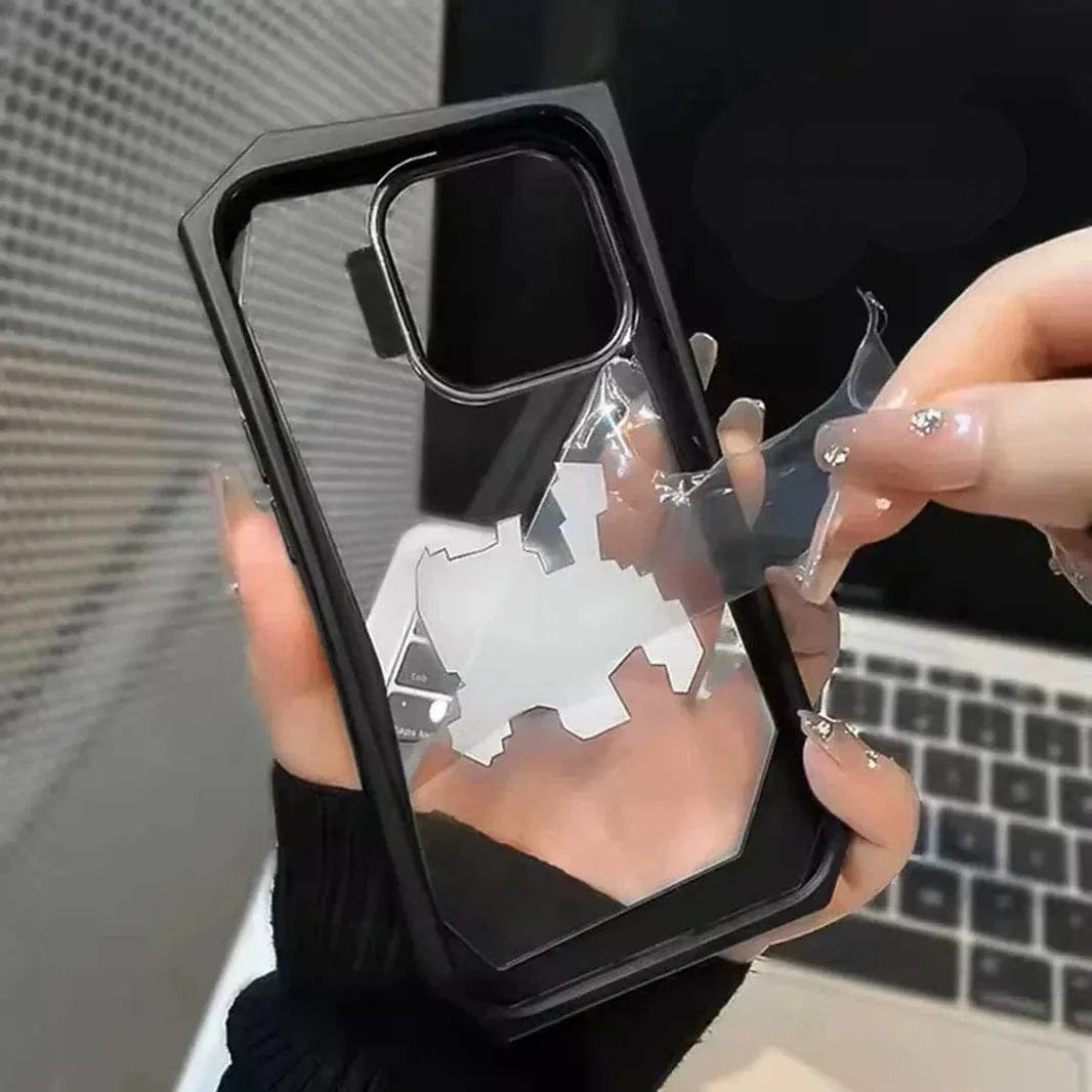 Irregular Border Back Clear Hard Case for iPhone 13 Cases & Covers