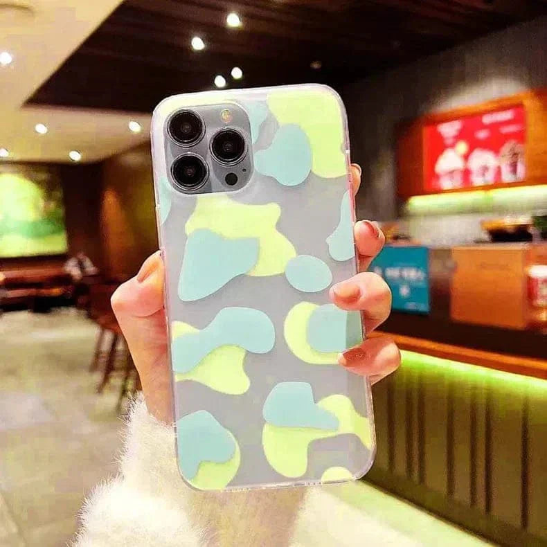 Leopard Print Sleek Matte Hard Case for iPhone 14 Pro Max iPhone 14 Pro Max blue yellow Cases & Covers