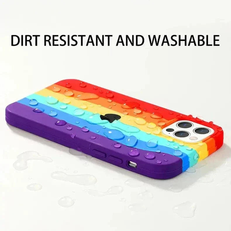 Liquid Silicone Rainbow Case for iPhone 11 Pro Max Cases & Covers