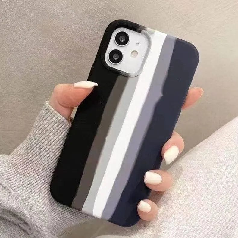 Liquid Silicone Rainbow Case for iPhone 11 Pro Max iPhone 11 Pro Max black Cases & Covers