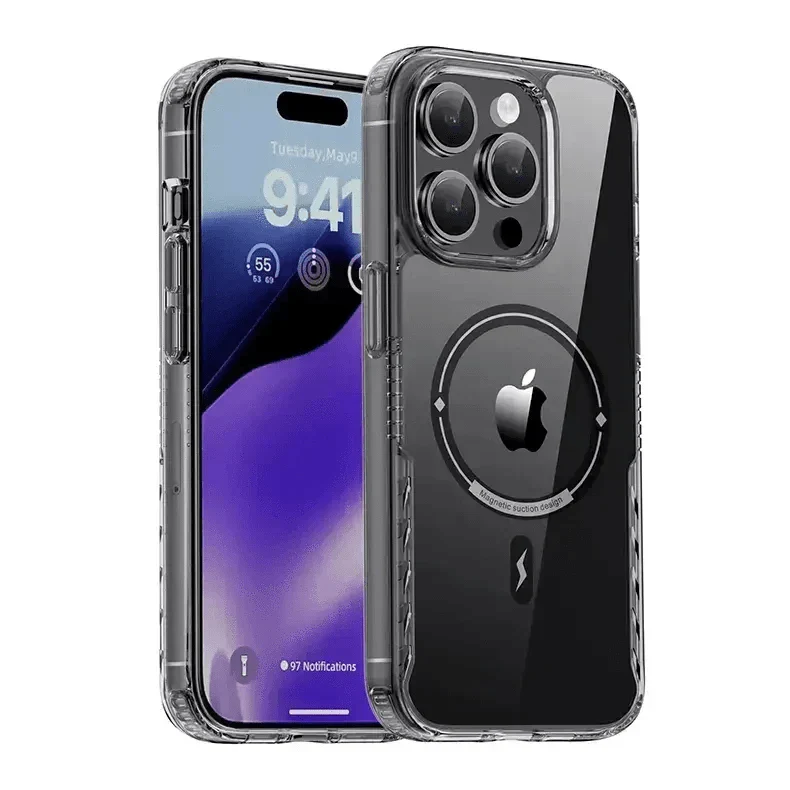 Magnetic Suction Ultra Strong Magsafe Case for iPhone 15 Pro iPhone 15 Pro smoke with magsafe Cases & Covers