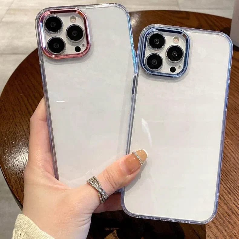 Metal Lens Clear PC Hard Case for iPhone 12 Pro Max Cases & Covers