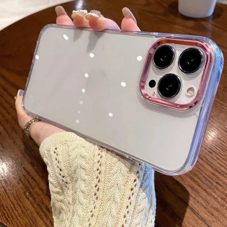 Metal Lens Clear PC Hard Case for iPhone 12 Pro Max iPhone 12 Pro Max pink Cases & Covers