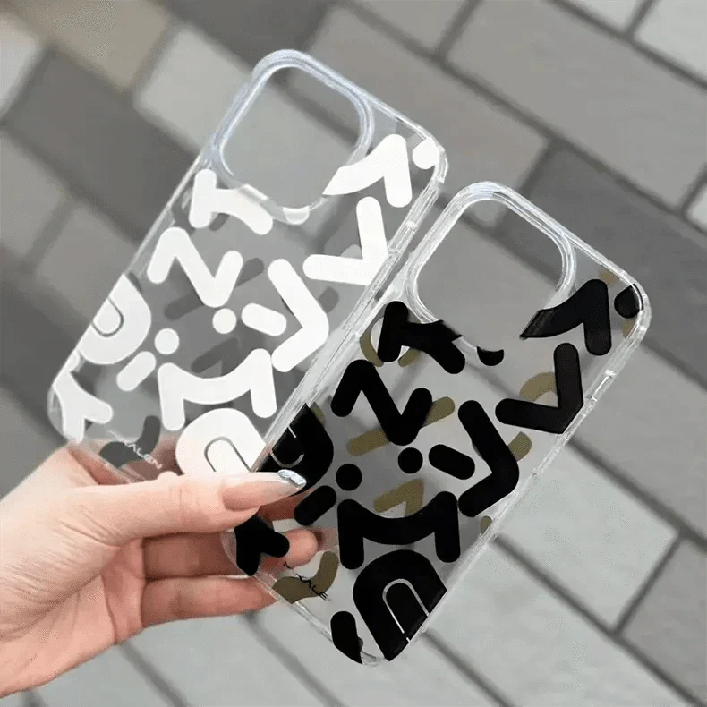 Mikalen Graffiti Letter Print Soft Edge Hard Case for iPhone 15 Pro Max Cases & Covers