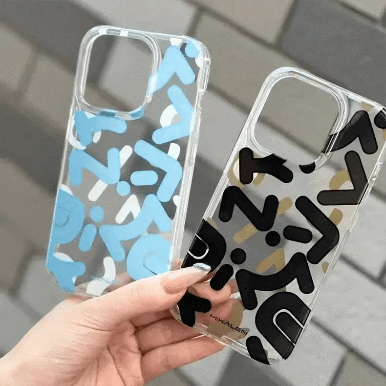 Mikalen Graffiti Letter Print Soft Edge Hard Case for iPhone 15 Pro Max Cases & Covers