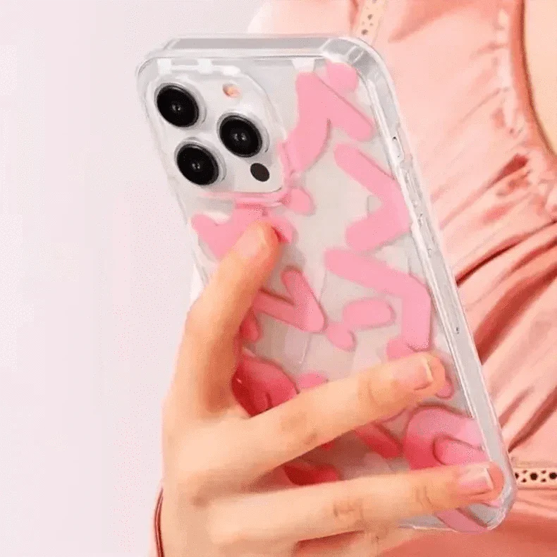 Mikalen Graffiti Letter Print Soft Edge Hard Case for iPhone 15 Pro Max Cases & Covers