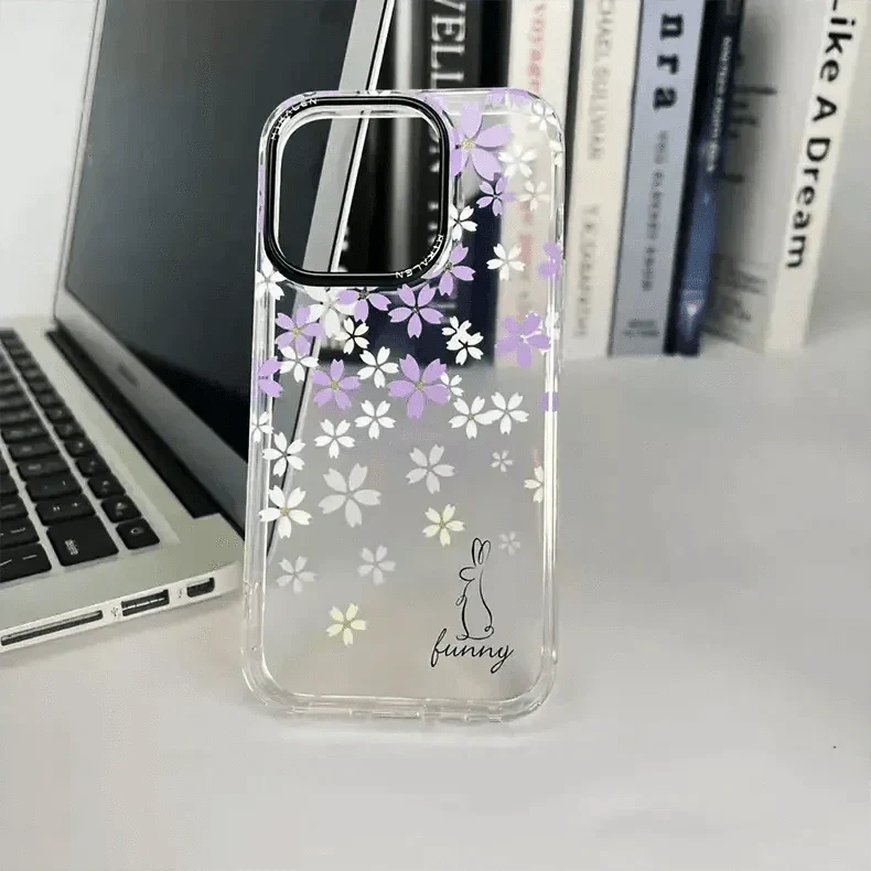 Mikalen Romantic Cherry Blossom Soft Edge Hard Case for iPhone 15 Pro Cases & Covers