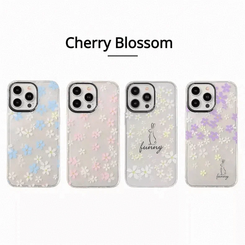 Mikalen Romantic Cherry Blossom Soft Edge Hard Case for iPhone 15 Pro Cases & Covers