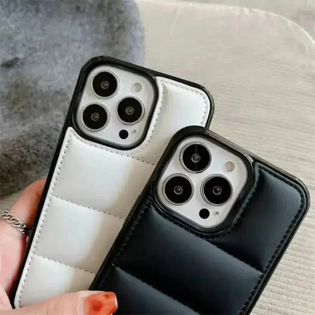 Puffer Pattern Soft TPU Hard Case for iPhone 15 Plus