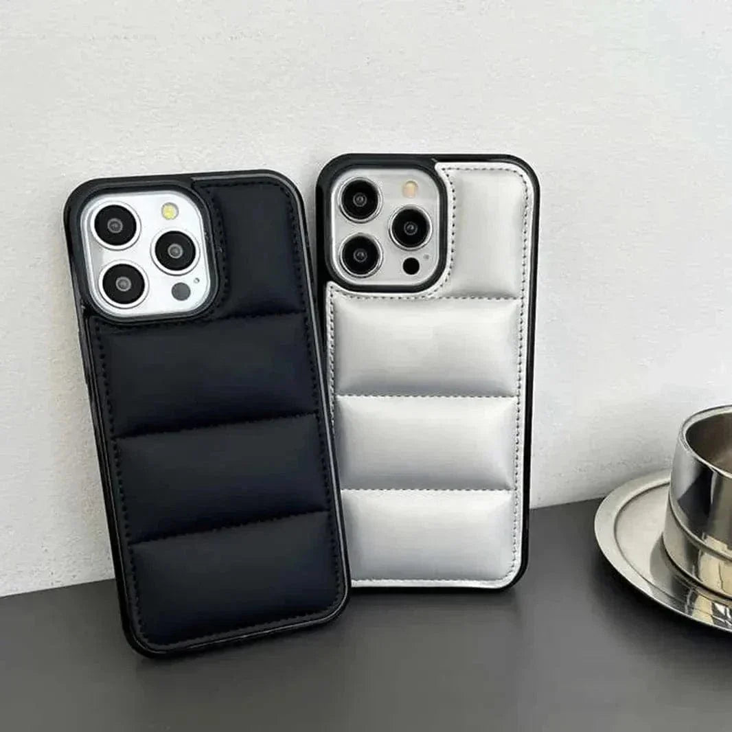 Puffer Pattern Soft TPU Hard Case for iPhone 15 Pro Max Cases & Covers