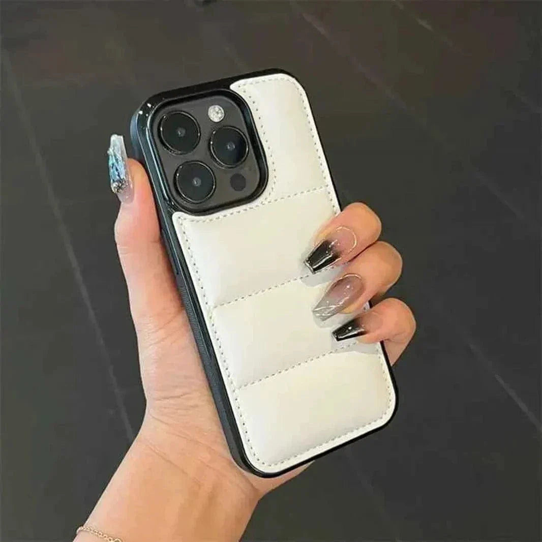 Puffer Pattern Soft TPU Hard Case for iPhone 15 Pro Max Cases & Covers