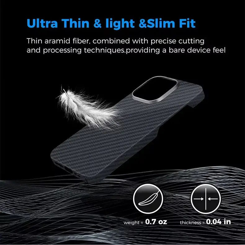 Real Aramid Carbon Fiber Magsafe Case for iPhone 16 Pro Cases & Covers