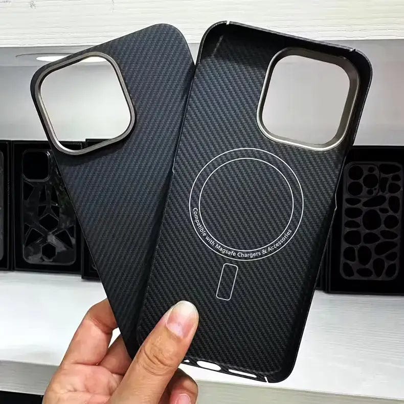 Real Aramid Carbon Fiber Magsafe Case for iPhone 16 Pro Cases & Covers