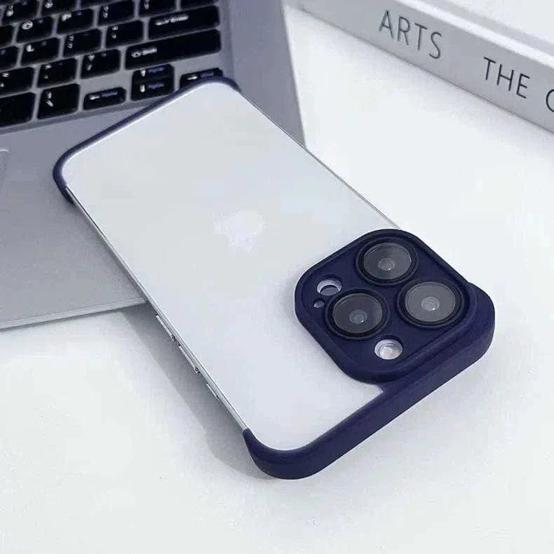 Real Bare Corner Pad Bordeless TPU Camera Lens Protection Case for iPhone 15 Cases & Covers