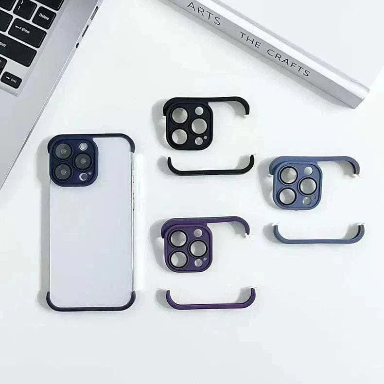 Real Bare Corner Pad Bordeless TPU Camera Lens Protection Case for iPhone 15 Cases & Covers