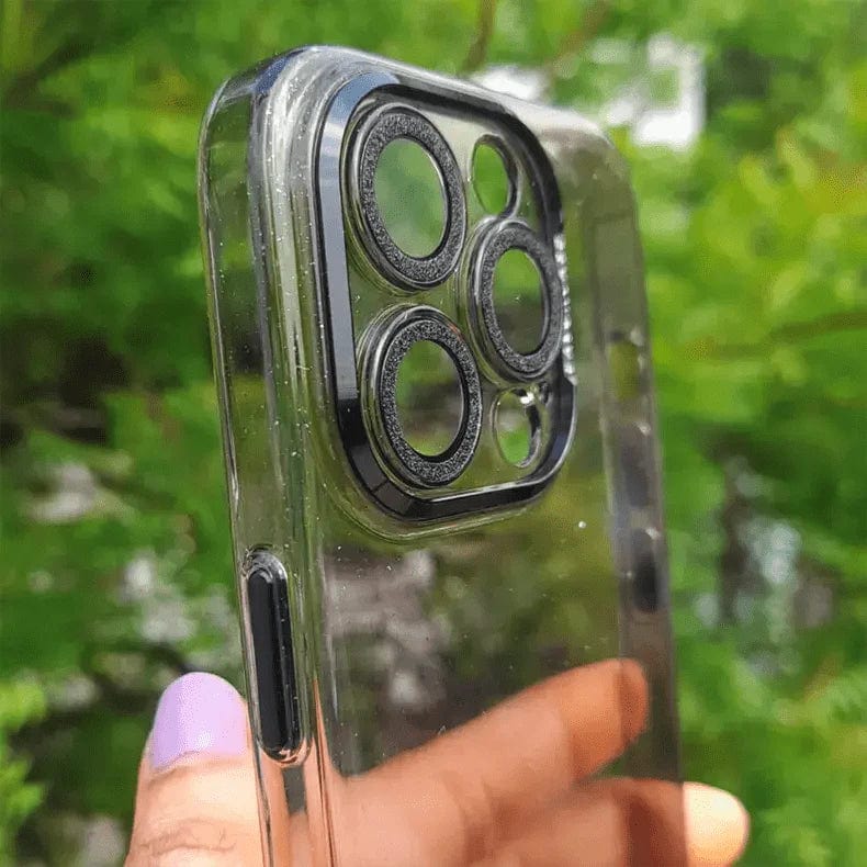 Shiny Glitter Camera Protective Clear Case for iPhone 15 Pro Cases & Covers
