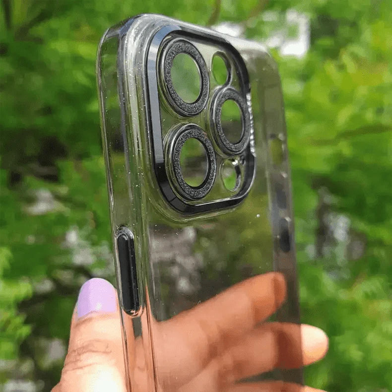Shiny Glitter Camera Protective Clear Case for iPhone 15 Pro Cases & Covers