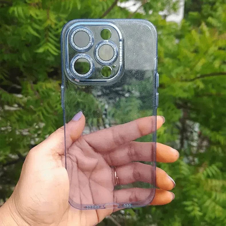 Shiny Glitter Camera Protective Clear Case for iPhone 15 Pro Cases & Covers
