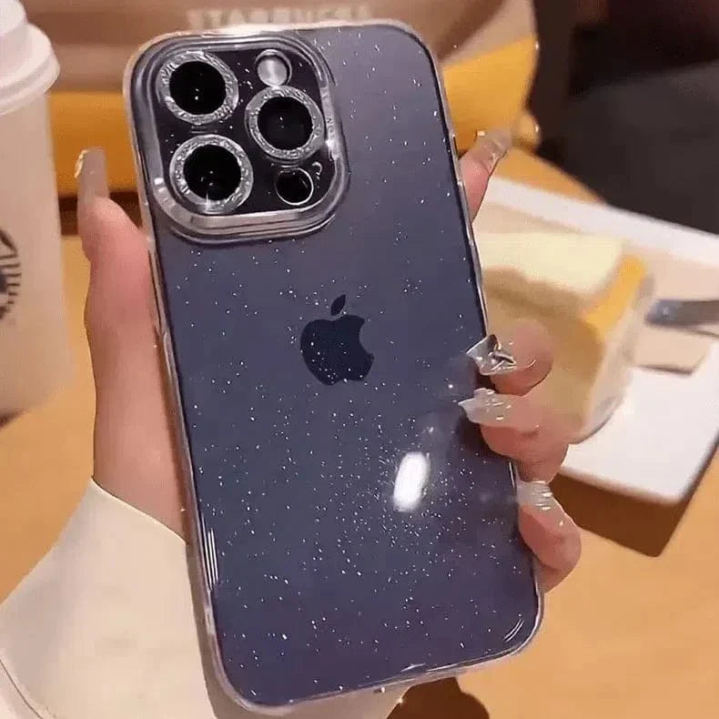 Shiny Glitter Camera Protective Clear Case for iPhone 15 Pro Cases & Covers