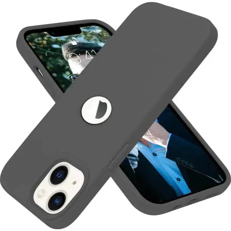 Silicone Round Wind Case for iPhone 12 | 12 Pro iPhone 12 | 12 Pro Dark Grey Cases & Covers