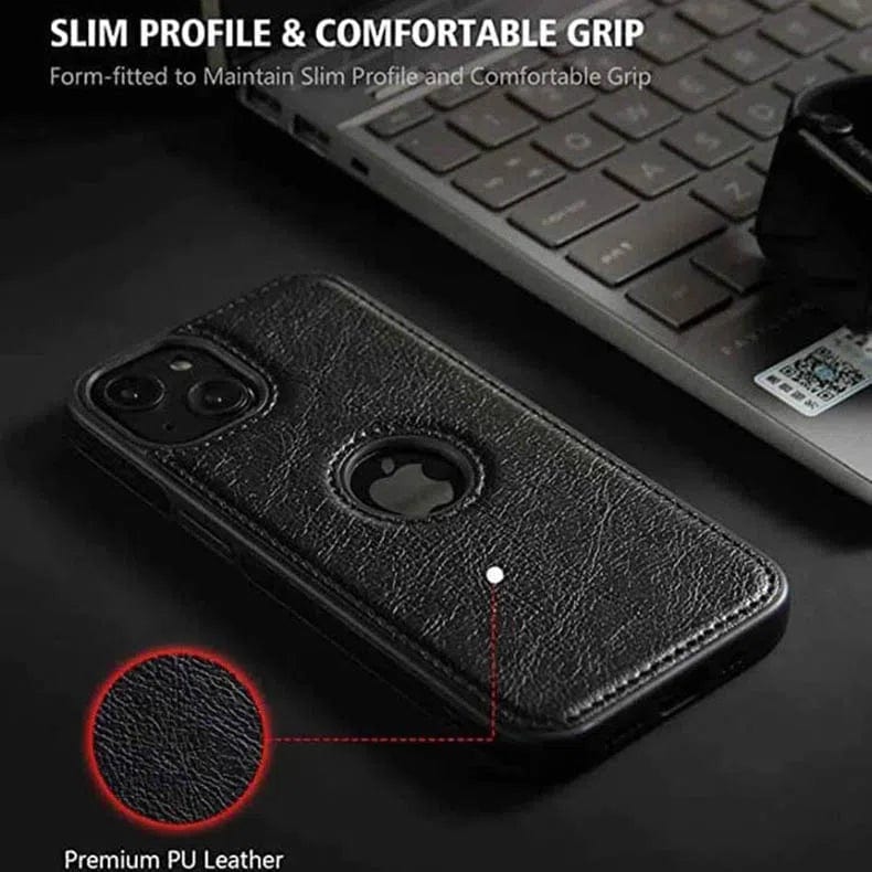 Slim PU Lychee Leather Texture Hard Case for iPhone 13 Pro Cases & Covers