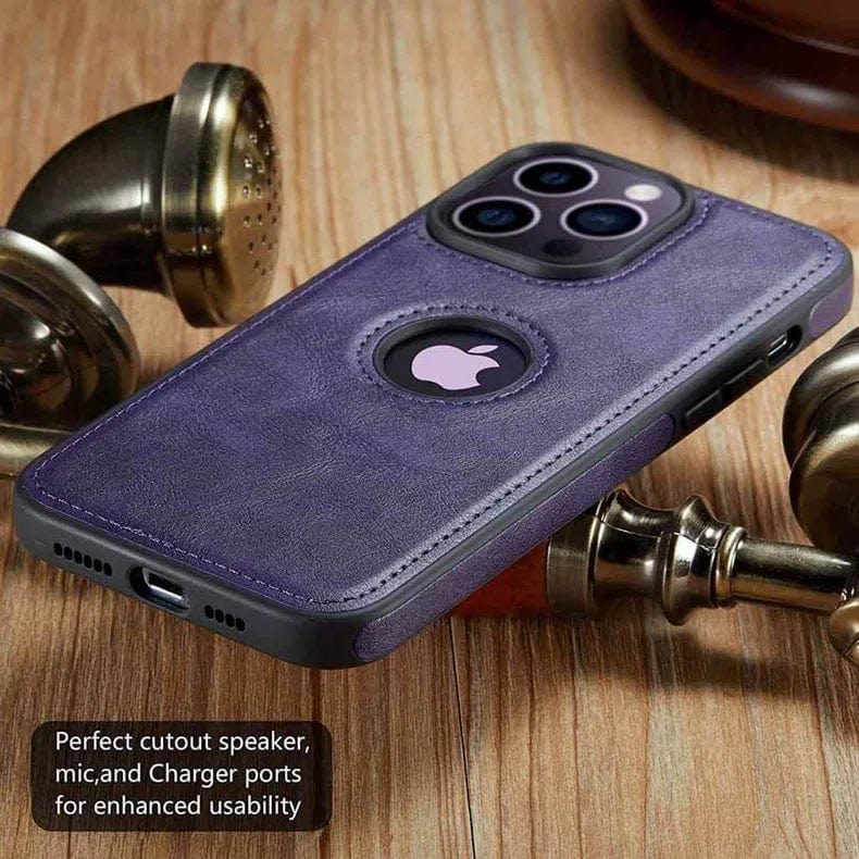 Slim PU Lychee Leather Texture Hard Case for iPhone 13 Pro Cases & Covers