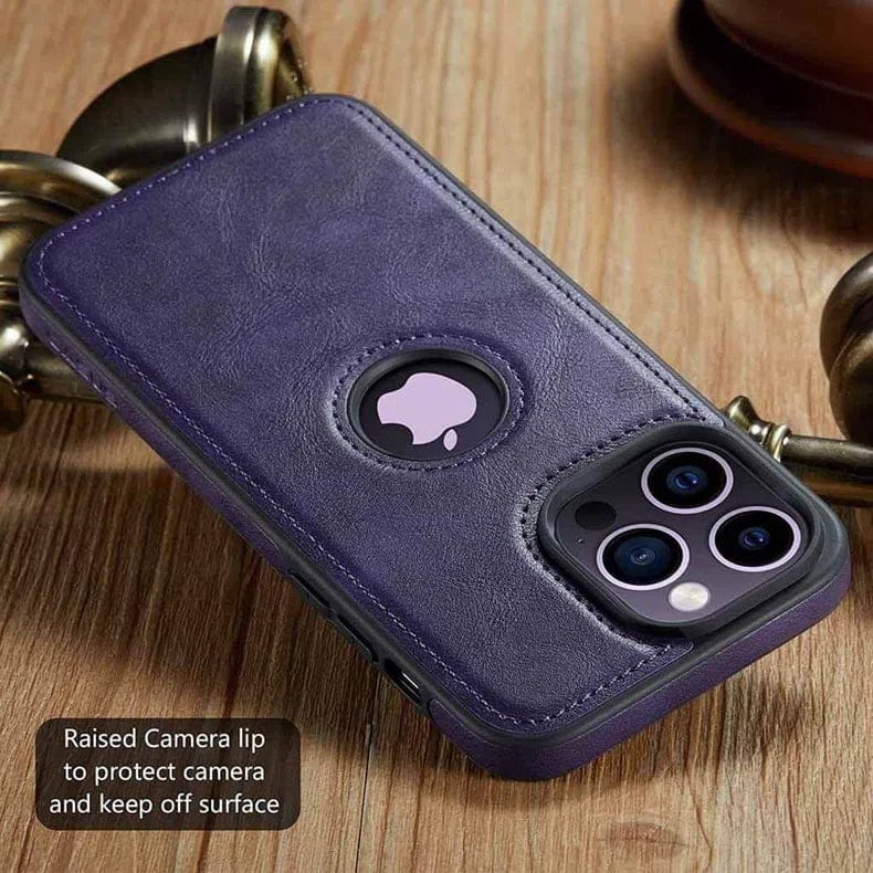 Slim PU Lychee Leather Texture Hard Case for iPhone 14 Pro Cases & Covers