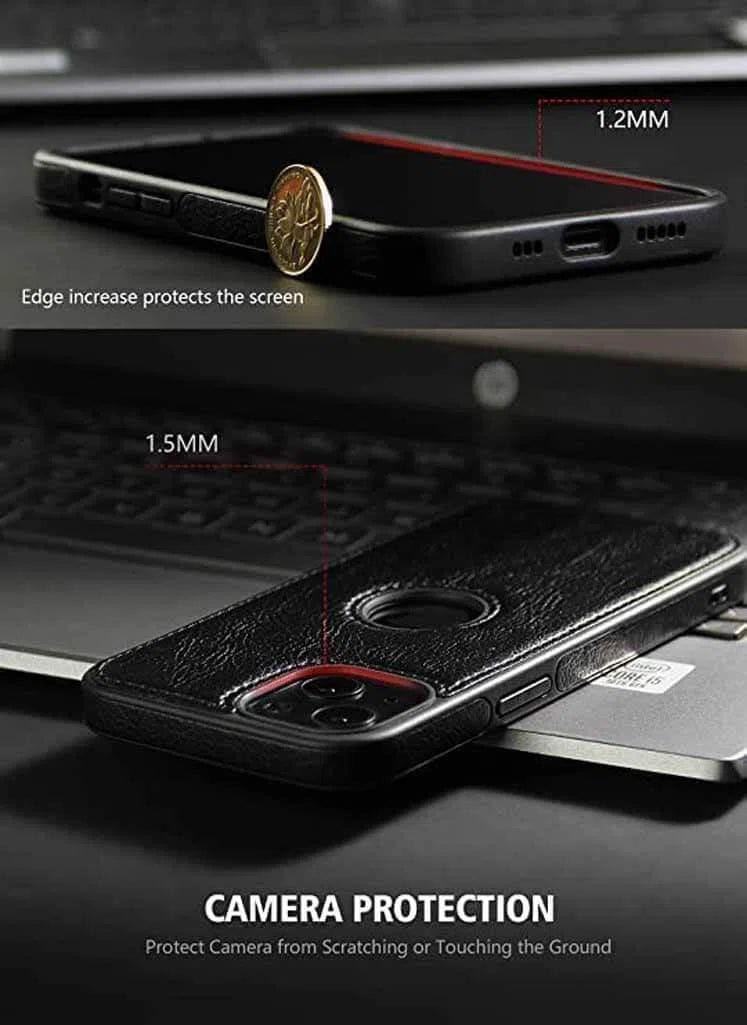 Slim PU Lychee Leather Texture Hard Case for iPhone 14 Pro Max Cases & Covers