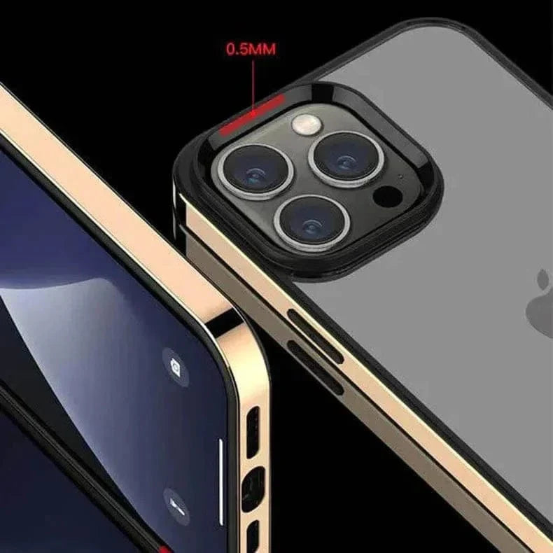 Square Electroplated Clear Hard Case for iPhone 13 - Ktusu