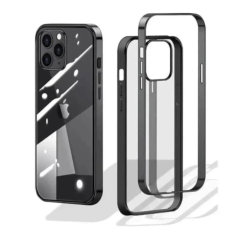 Square Electroplated Clear Hard Case for iPhone 13 - Ktusu
