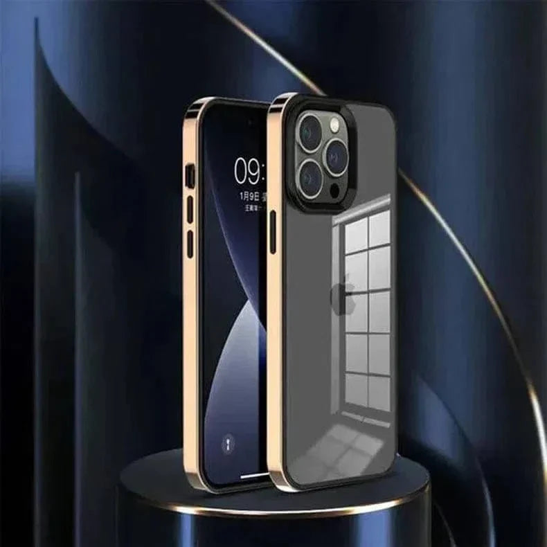 Square Electroplated Clear Hard Case for iPhone 13 - Ktusu