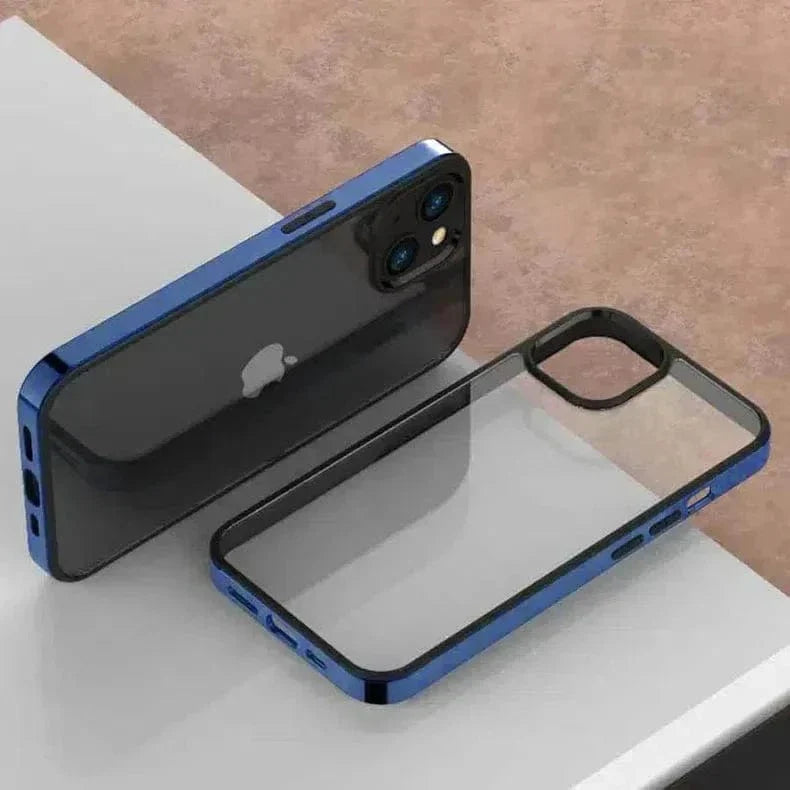 Square Electroplated Clear Hard Case for iPhone 13 - Ktusu