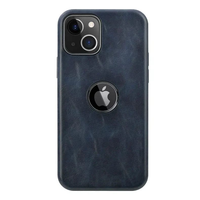 TPU Edges Glossy Keys PU Leather Hard Case for iPhone 12 iPhone 12 blue Cases & Covers