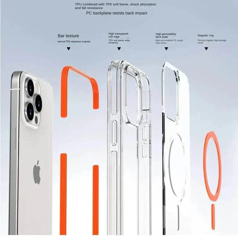 TPU+PC Magsafe Transparent Hard Case for iPhone 14 Pro - Ktusu