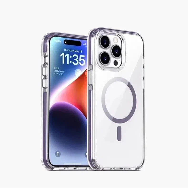 TPU+PC Magsafe Transparent Hard Case for iPhone 14 Pro iPhone 14 Pro / Deep Purple / with magsafe - Ktusu