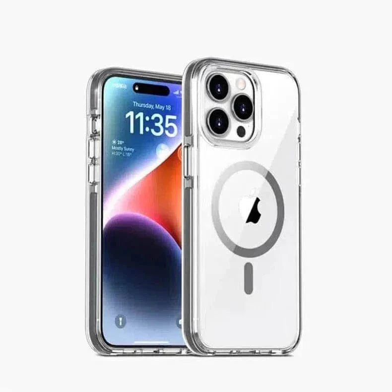 TPU+PC Magsafe Transparent Hard Case for iPhone 14 Pro iPhone 14 Pro / Grey / with magsafe - Ktusu