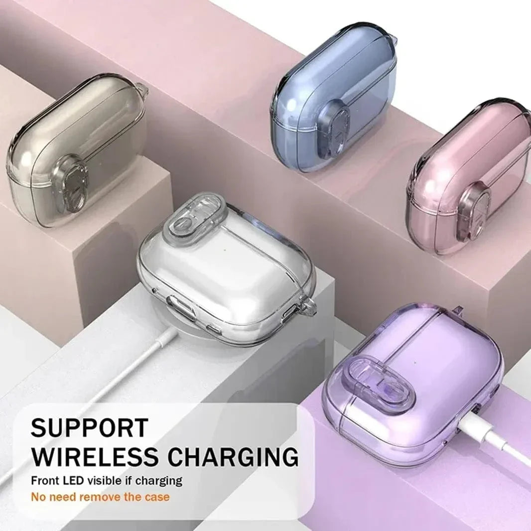 Transparent Soft TPU Lock Pattern Cover for Airpods 1 | 2