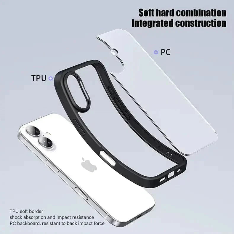 Ultra Crystal Clear Matte Frame Case for iPhone 15 Pro Max Cases & Covers