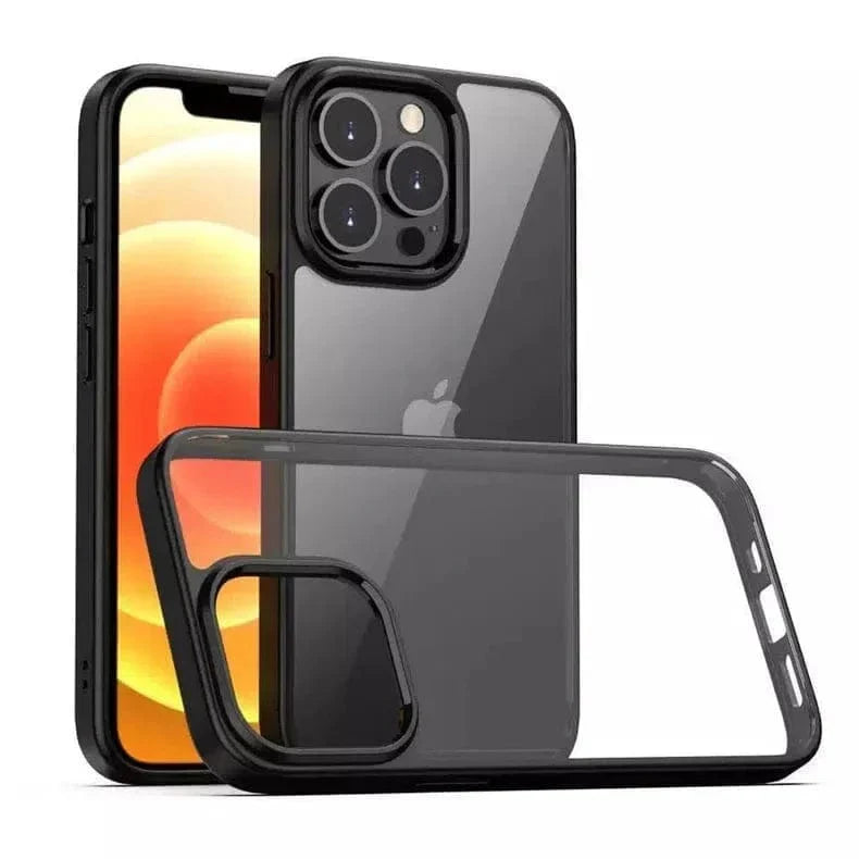 Ultra Crystal Clear Matte Frame Case for iPhone 15 Pro Max iPhone 15 Pro Max black Cases & Covers