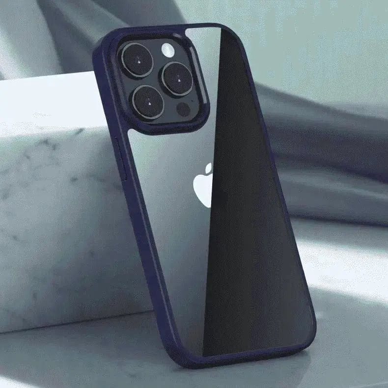 Ultra Crystal Clear Matte Frame Case for iPhone 15 Pro Max iPhone 15 Pro Max blue Cases & Covers