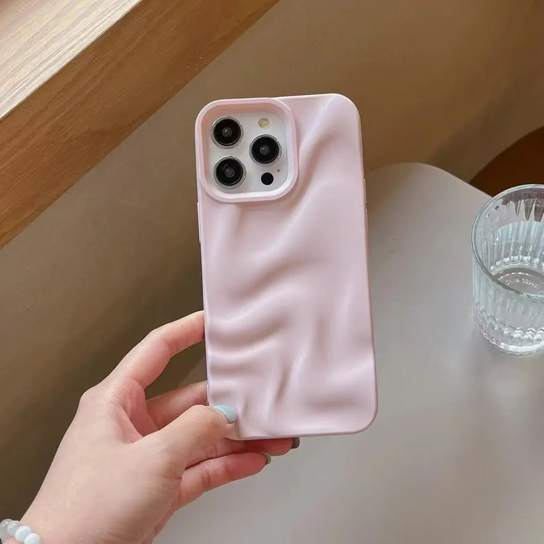 Water Ripple Pattern Silicone Soft Case for iPhone 15 Pro Max iPhone 15 Pro Max light purple Cases & Covers