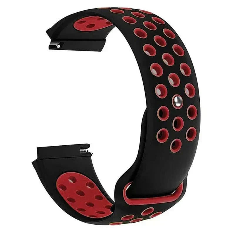 Nike Silicone Band for Smartwatch 22mm 22mm black-red Straps & Bands