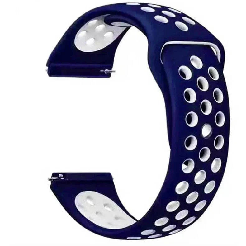 Nike Silicone Band for Smartwatch 22mm 22mm blue-white Straps & Bands