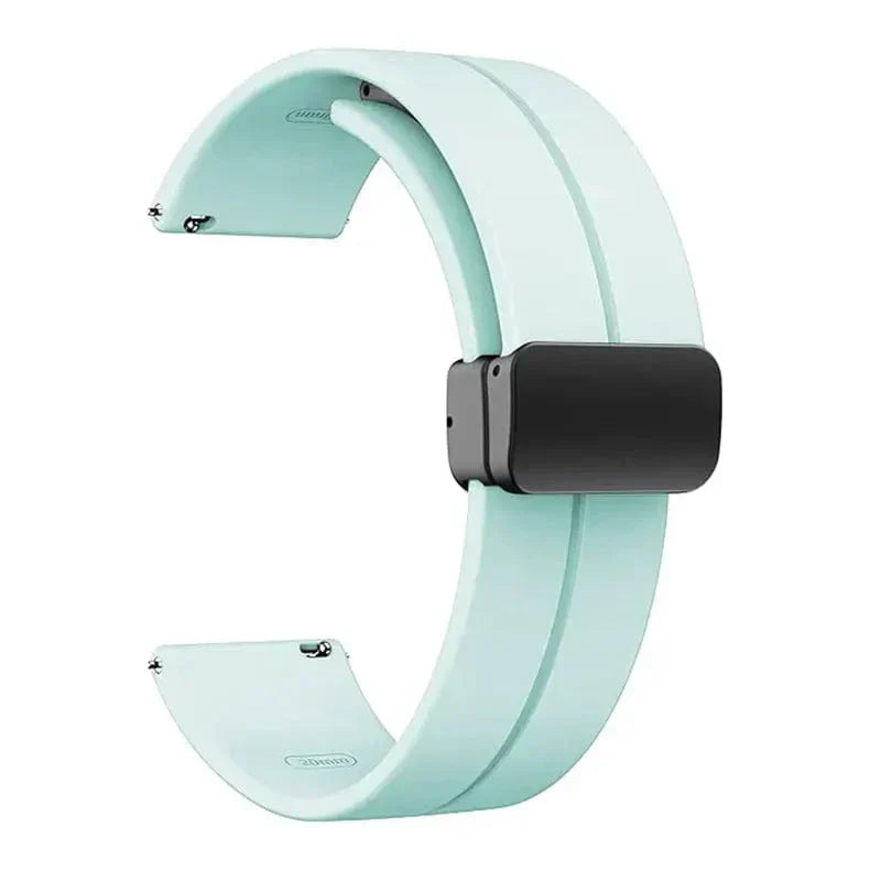 Magnetic D-Buckle Silicone Band for Smartwatch 20mm 20mm mint-blue Straps & Bands