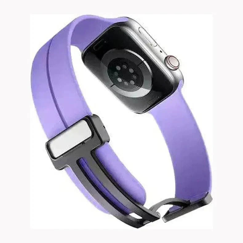 Magnetic D-Buckle Silicone Band for Apple Watch 38 | 40 | 41 | 42mm S10 38 | 40 | 41 | 42mm S10 Lavender Straps & Bands