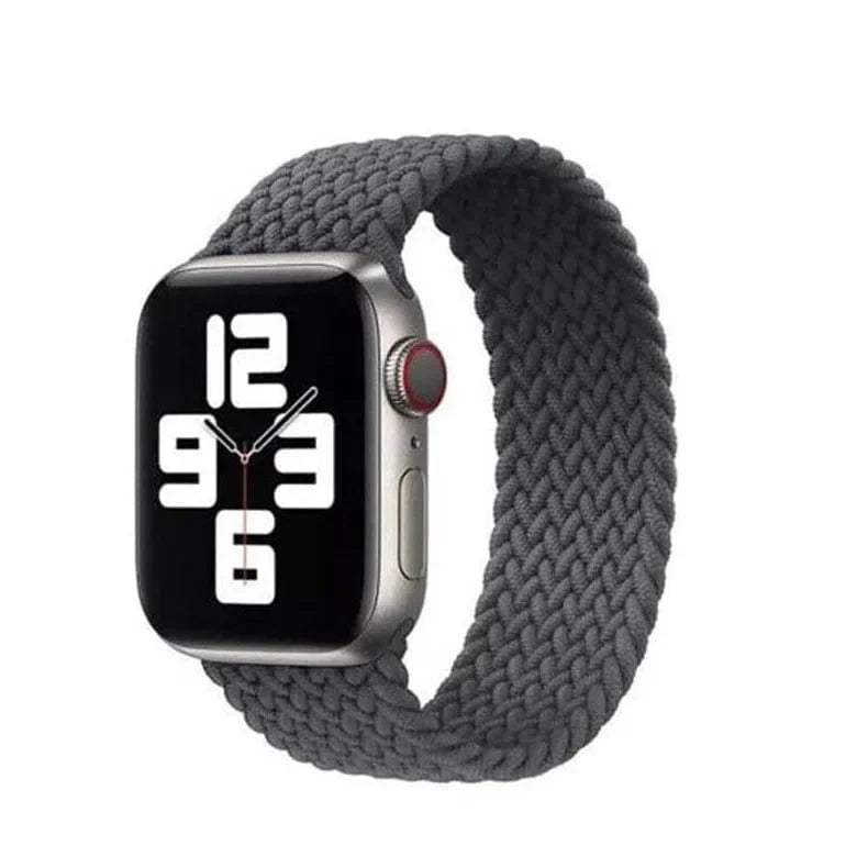 Braided Solo Loop for Apple Watch 42 | 44 | 45 | Ultra 49 | 46mm S10 42 | 44 | 45 | Ultra 49 | 46mm S10 dark-grey Straps & Bands