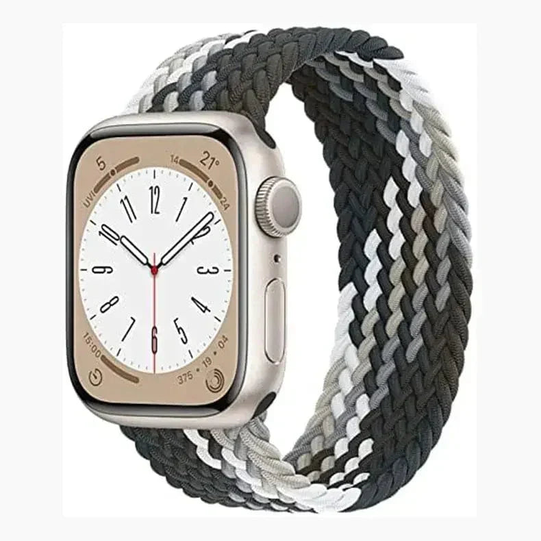 Braided Solo Loop for Apple Watch 38 | 40 | 41 | 42mm S10 38 | 40 | 41 | 42mm S10 grey-multicolor Straps & Bands