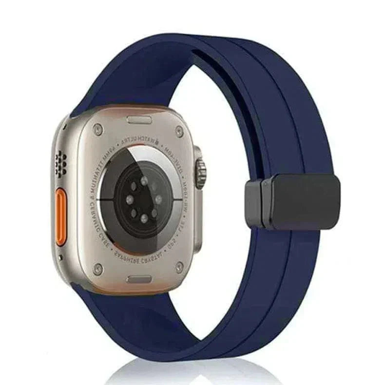Magnetic D-Buckle Silicone Band for Apple Watch 38 | 40 | 41 | 42mm S10 38 | 40 | 41 | 42mm S10 Midnight Blue Straps & Bands