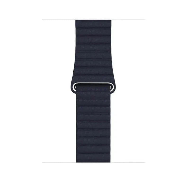 Leather Texture Magnetic Loop for Apple Watch 42 | 44 | 45 | Ultra 49 | 46mm S10 42 | 44 | 45 | Ultra 49 | 46mm S10 Midnight Blue Straps & Bands