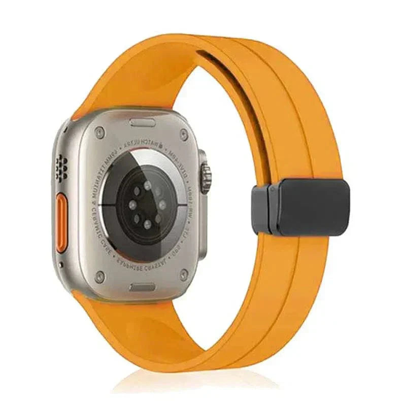 Magnetic D-Buckle Silicone Band for Apple Watch 38 | 40 | 41 | 42mm S10 Straps & Bands